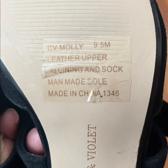 New Chelsea & Violet Black Suede Mules - Picture 9 of 13